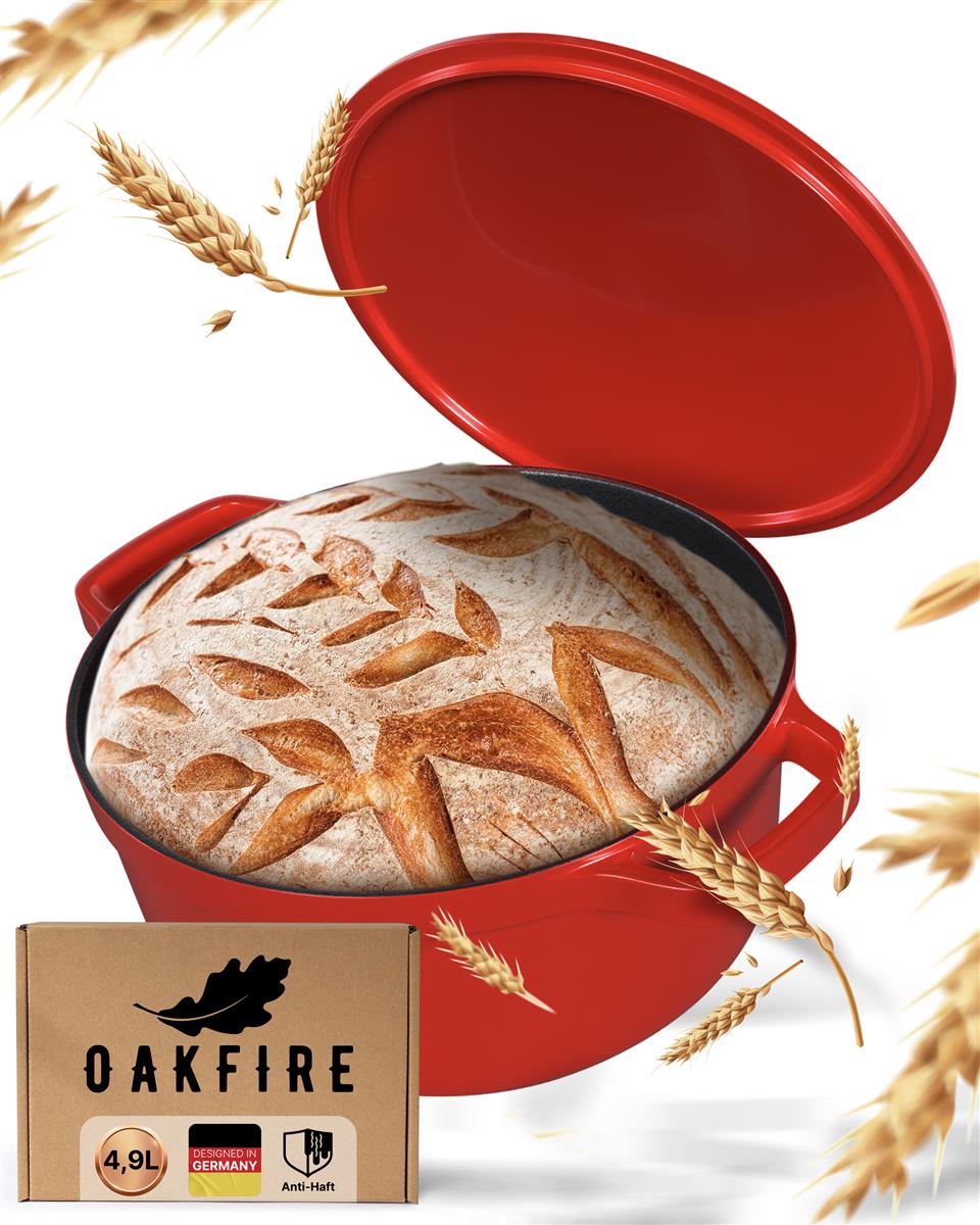 Oakfire Casserole emailliert, Bräter in 2 Größen erhältlich, Induktion